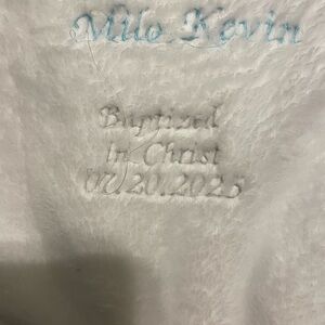 White Embroidered Blanket